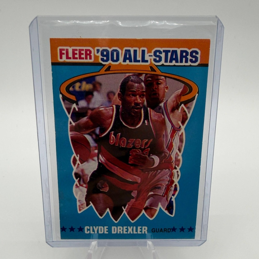 Clyde Drexler 1990 Fleer All-Stars Basketball Card 11 NBA Portland Trail Blazers
